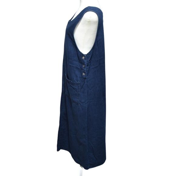 Studio Ease Vintage Denim Jumper Maxi Dress Size 8 - Picture 2 of 7